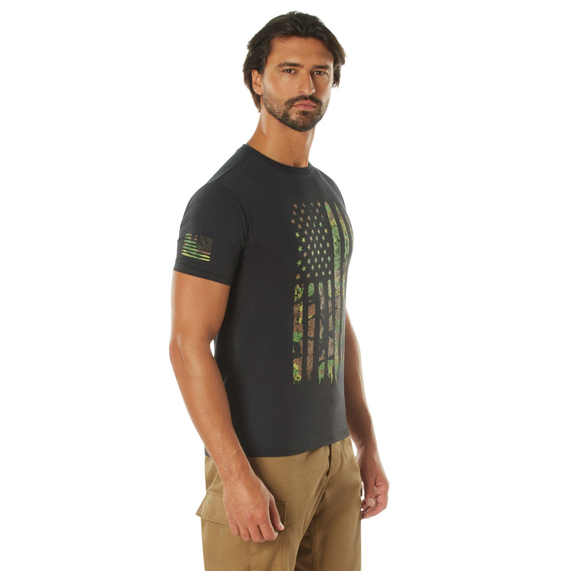 Rothco Camo US Flag Athletic Fit T-Shirt