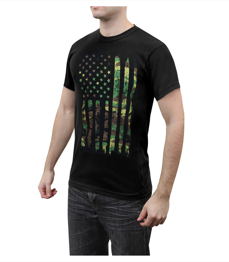 Rothco Camo US Flag Athletic Fit T-Shirt