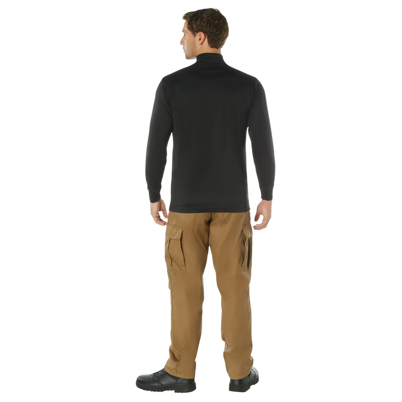 Rothco Moisture Wicking Mock Turtleneck - Black