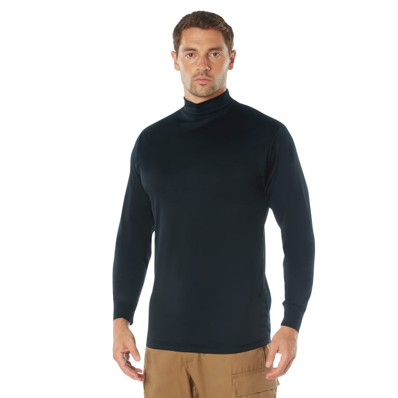 Rothco Moisture Wicking Mock Turtleneck - Black