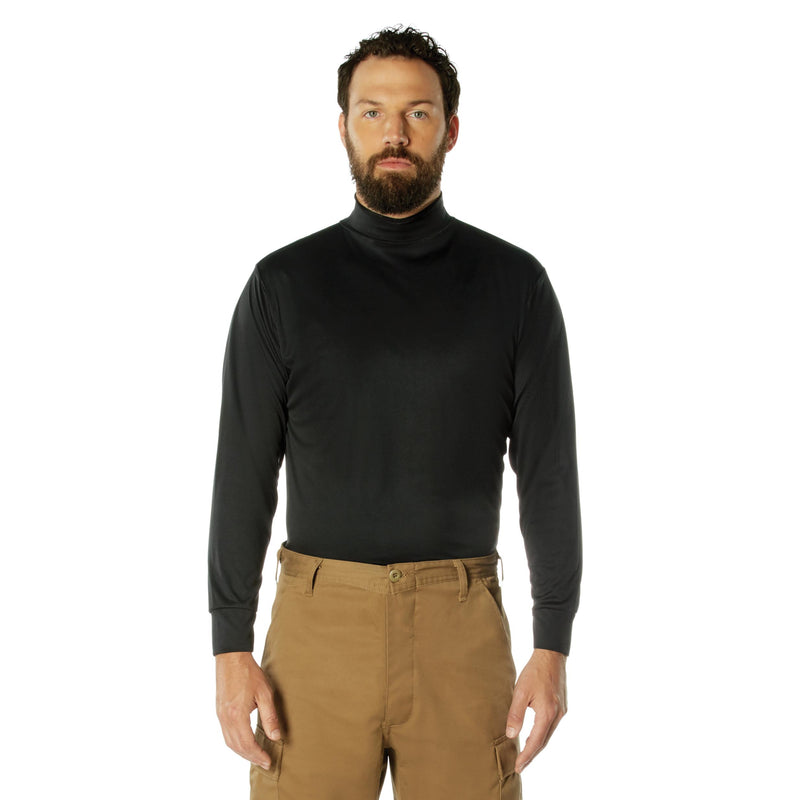 Rothco Moisture Wicking Mock Turtleneck - Black