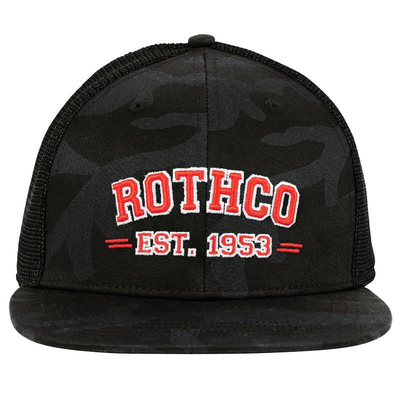 Rothco Est. 1953 Embroidered Midnight Black Camo Trucker Hat