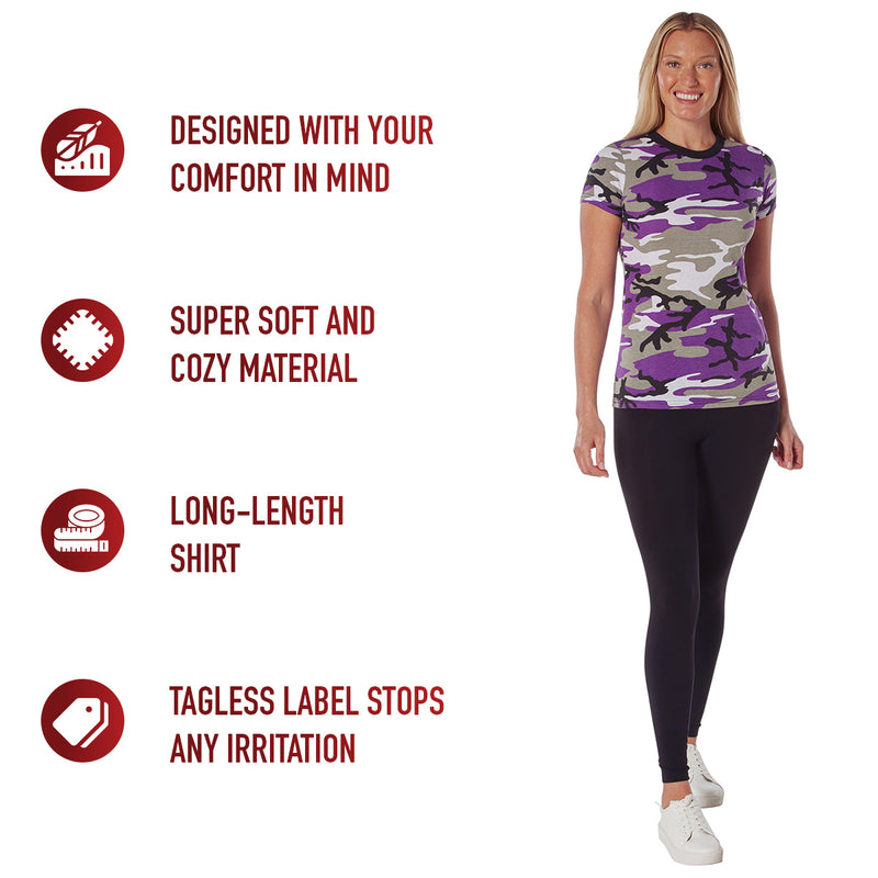 Rothco Womens Long Length Camo T-Shirt
