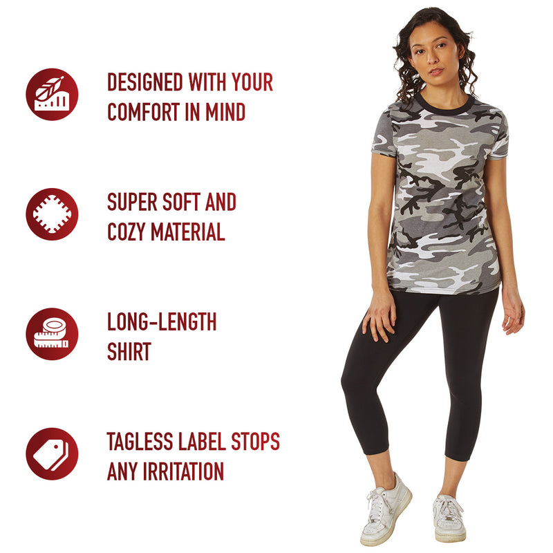 Rothco Womens Long Length Camo T-Shirt