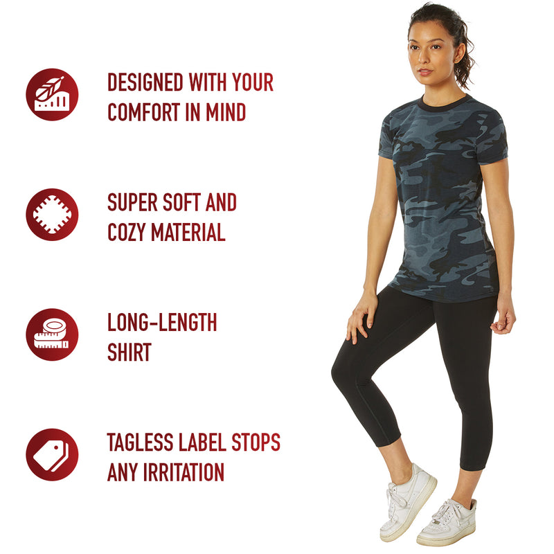 Rothco Womens Long Length Camo T-Shirt