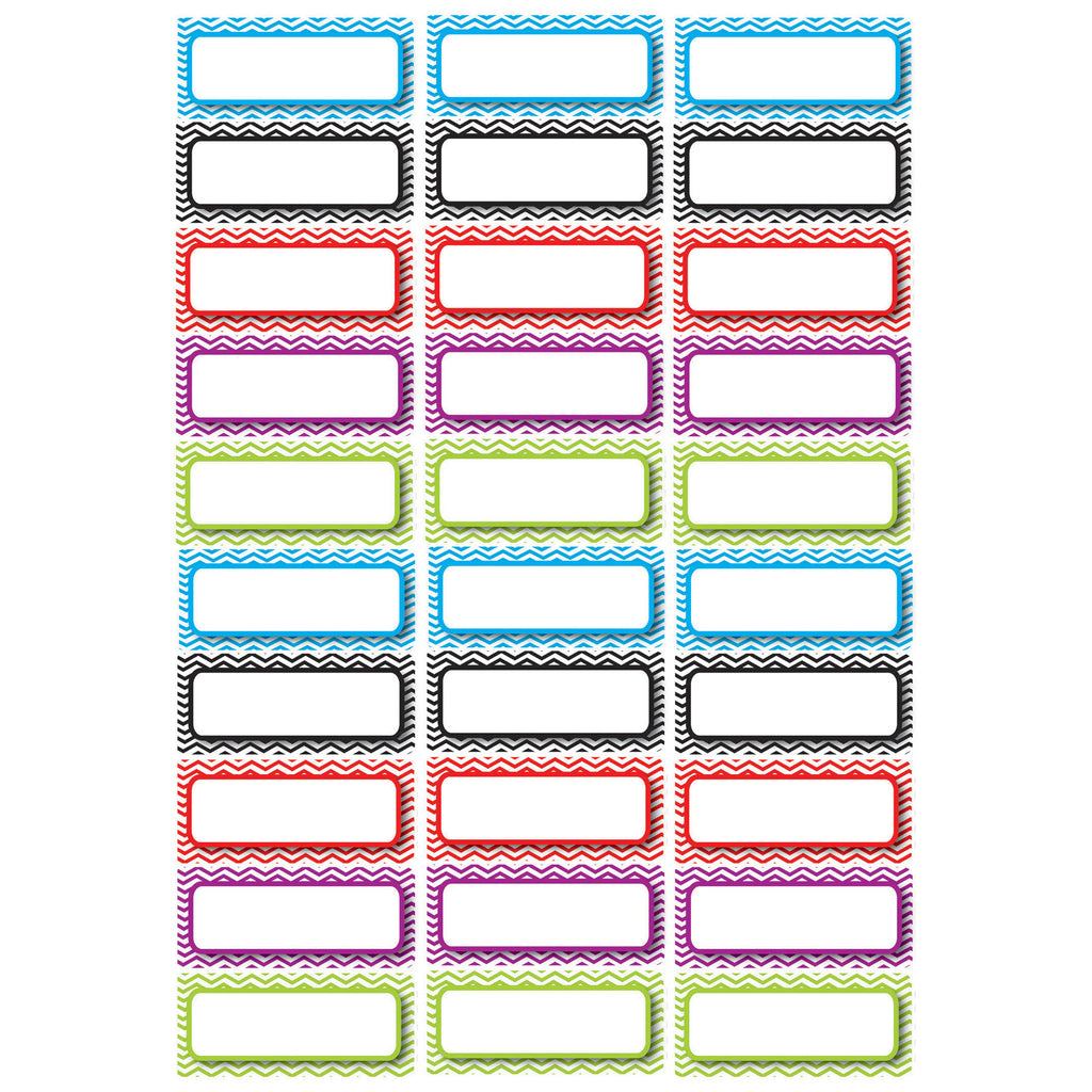 Die Cut Magnets Assorted Color Chevron Nameplates