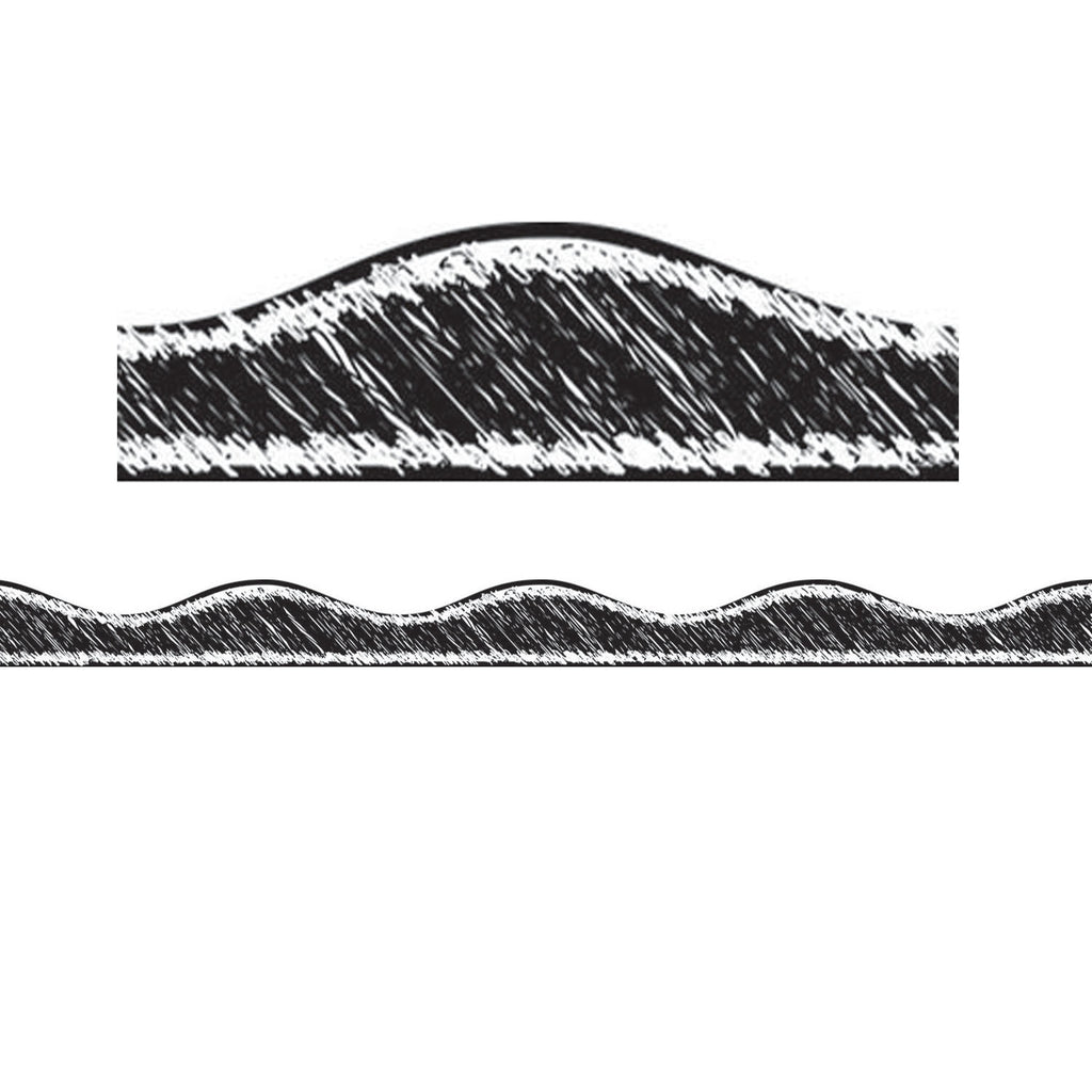 Magnetic Border Black Scribble Chalk
