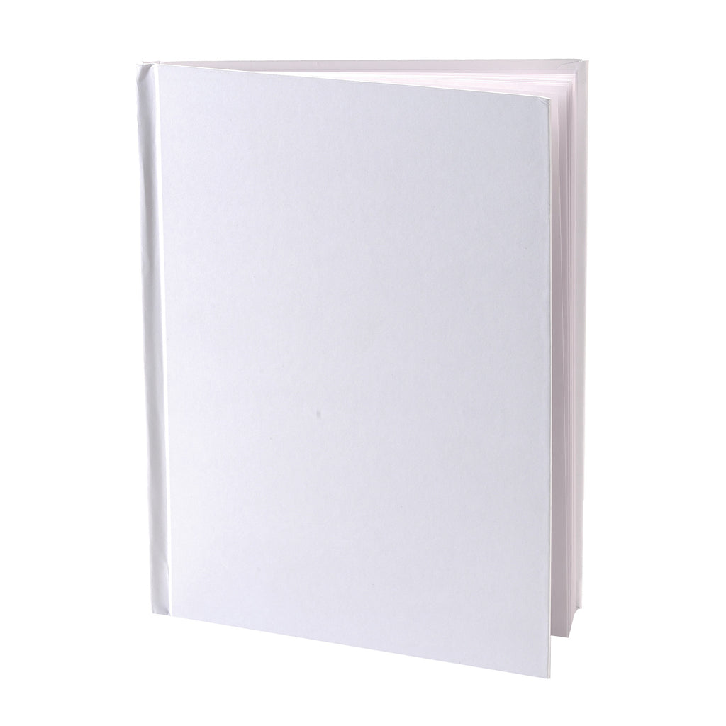 Blank Hardcover Book, White Pages, 5" x 4" Portrait, 14 Sheets-28 Pages