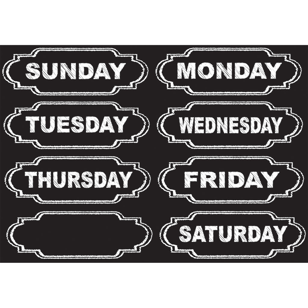 Die-cut Magnets Chalkboard Days Of The Week