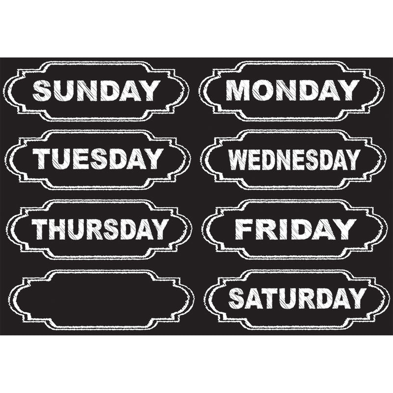 Die-cut Magnets Chalkboard Days Of The Week