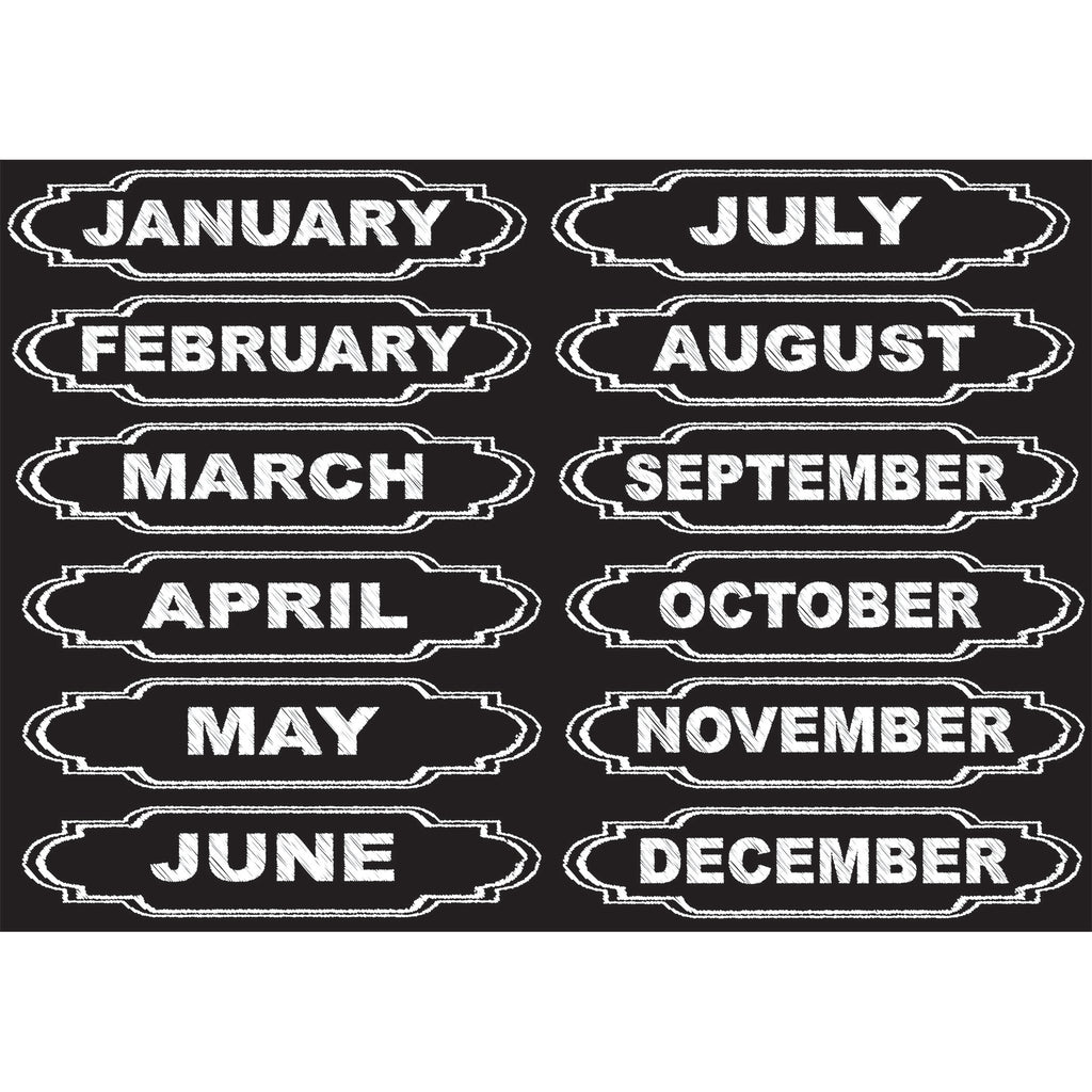 Die-cut Magnets Chalkboard Calendar Months