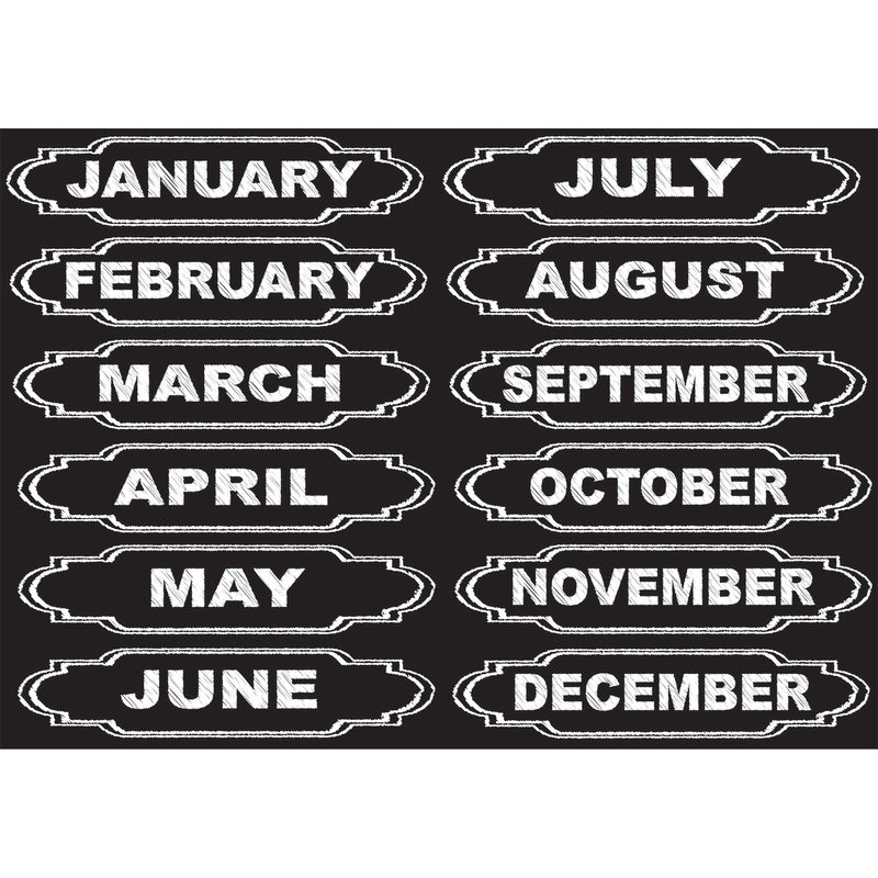 Die-cut Magnets Chalkboard Calendar Months