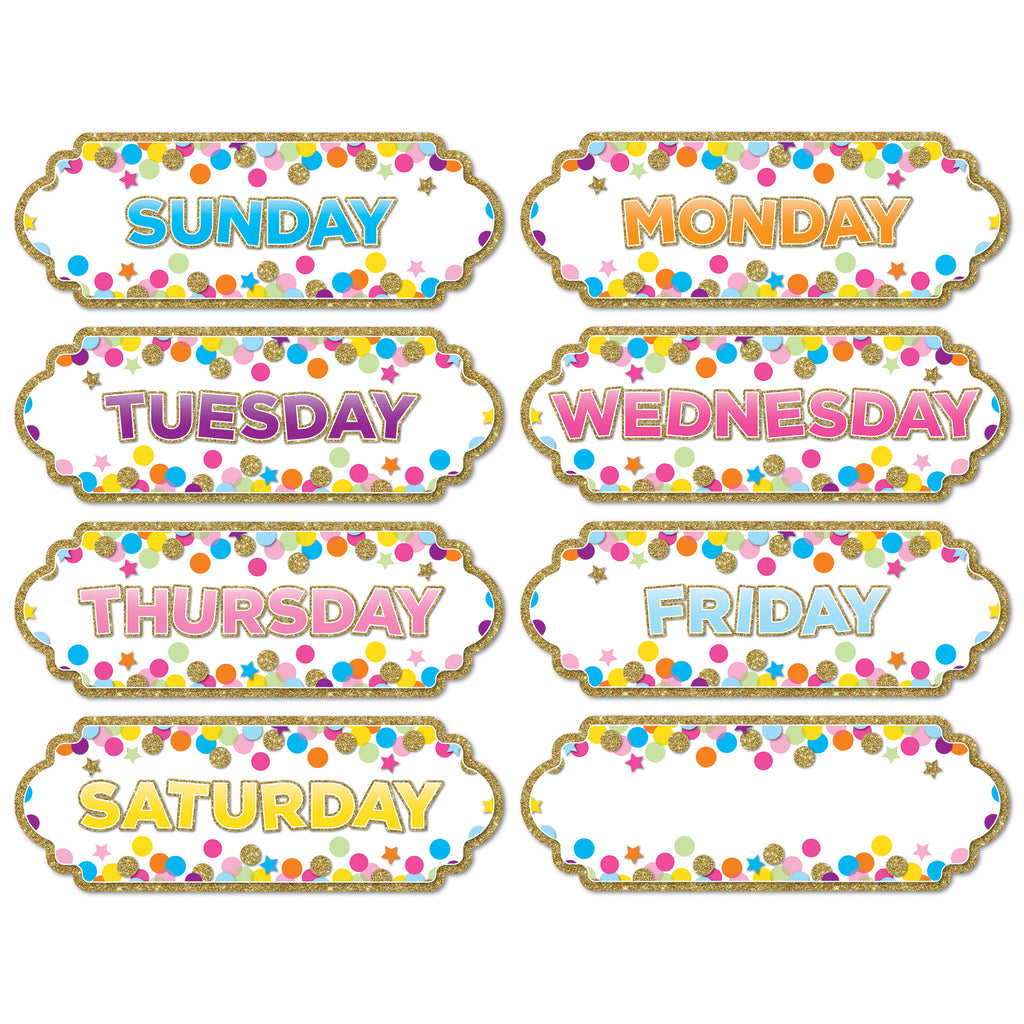 Magnetic Confetti Days The Week