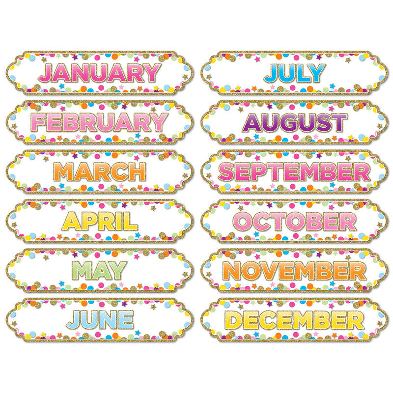 Magnetic Confetti Months Of The Yr