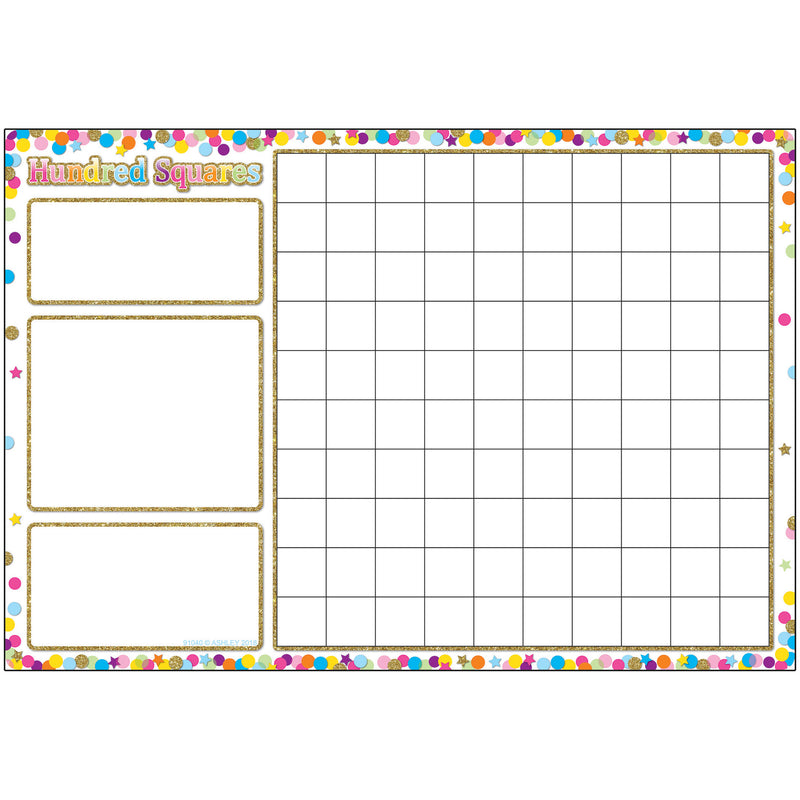 Smart Confetti Hundred Squares Chrt Dry-erase Surface