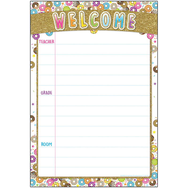 Donutfetti Welcome 13 X 19 Chart Smart Poly