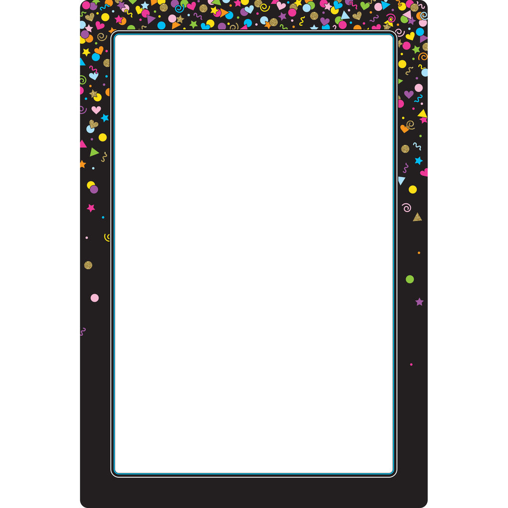 Black Confetti Blank 13 X 19 Chart Smart Poly