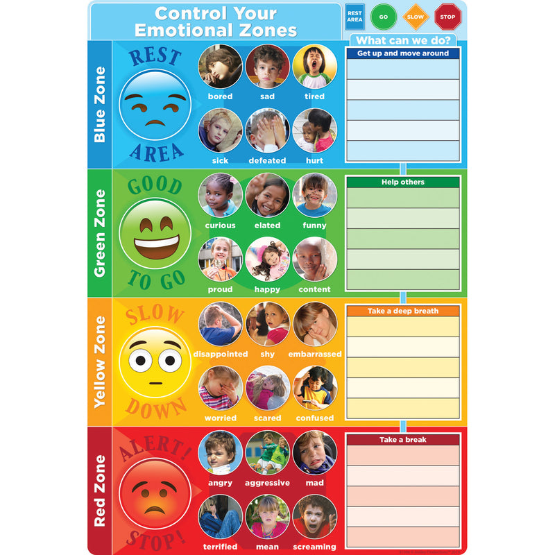 Control Your Emotions 13in X 19in Smart Poly Chart