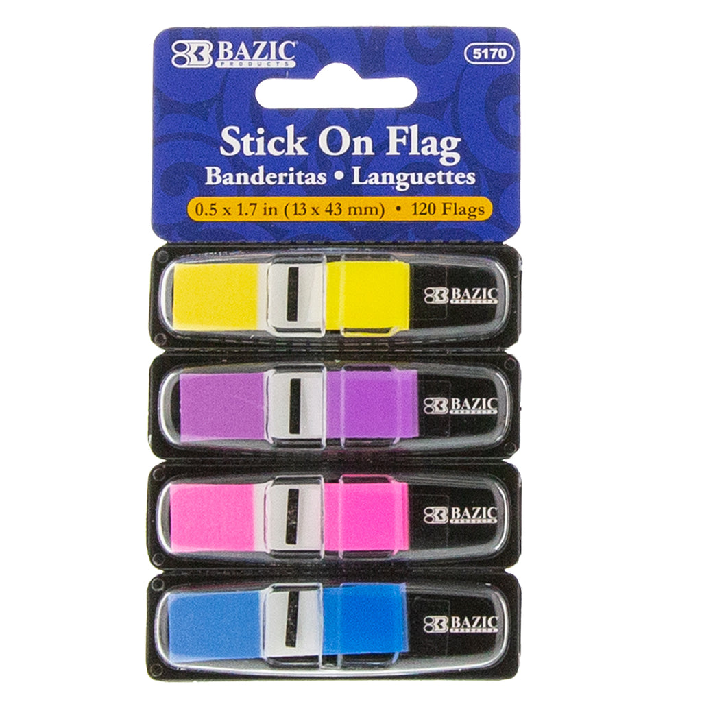 1-2in Color Coding Flags 120ct Stick On Flags