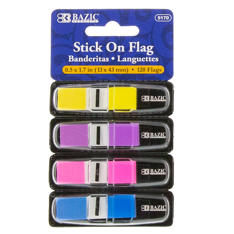 1-2in Color Coding Flags 120ct Stick On Flags