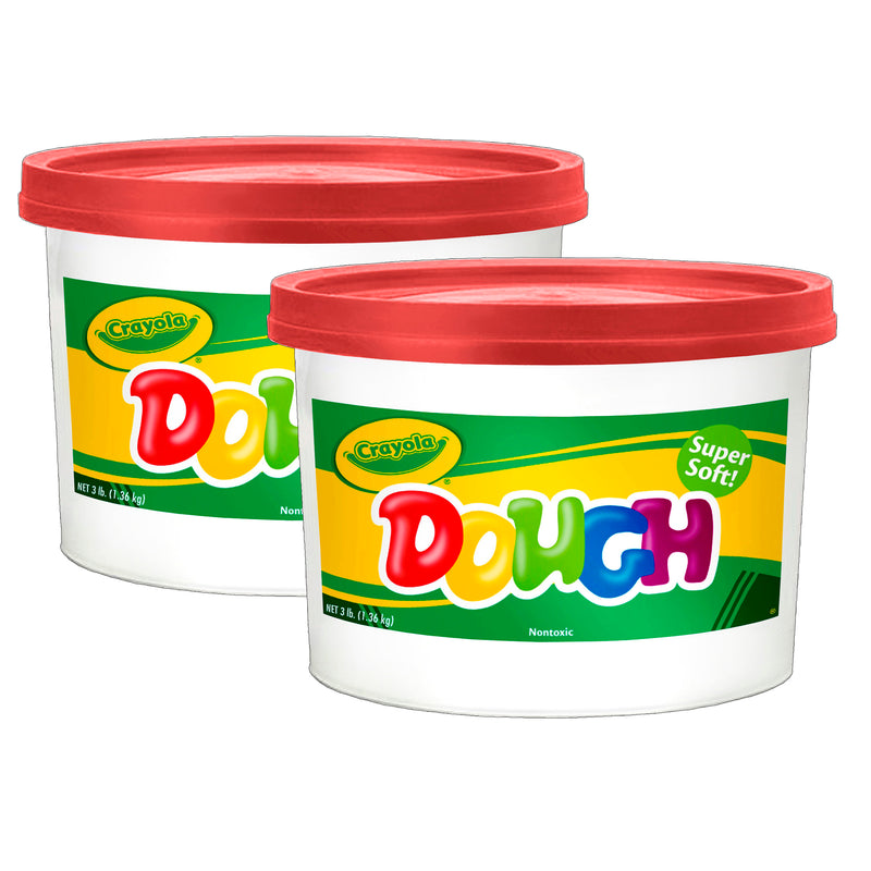 (2 Ea) Modeling Dough 3lb Bucket Red