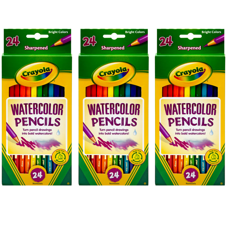 (3 Bx) Crayola Watercolor Pencils 24ct Per Bx