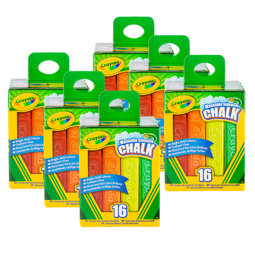 (6 Pk) Crayola 16ct Sidewalk Chalk
