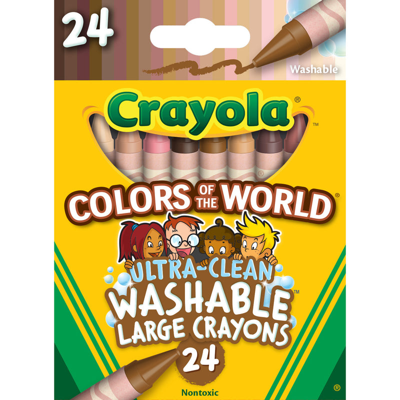 24ct Colors Of World Large Crayons