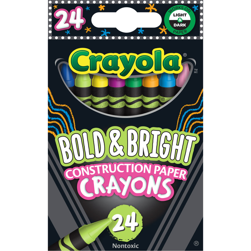 Bold & Bright Construction Paper Crayons 24ct