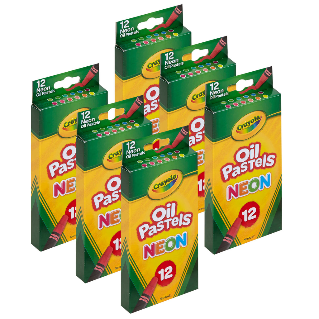 (6 Pk) Crayola 12 Ct Oil Pastels Neon