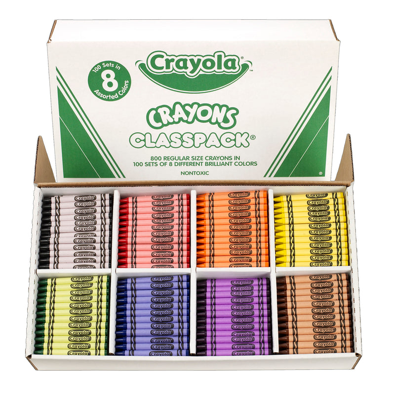 Crayola Crayons Classpacks 8 Color Reg Size 800 Count