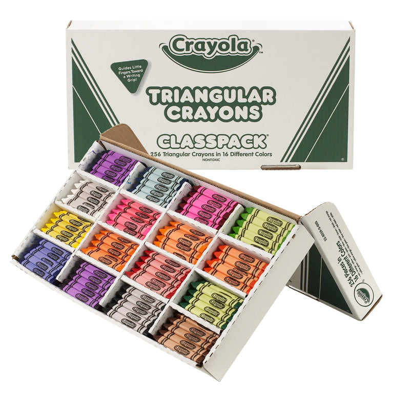 Crayola Crayon Classpack Triangular 16 Colors 256 Crayons
