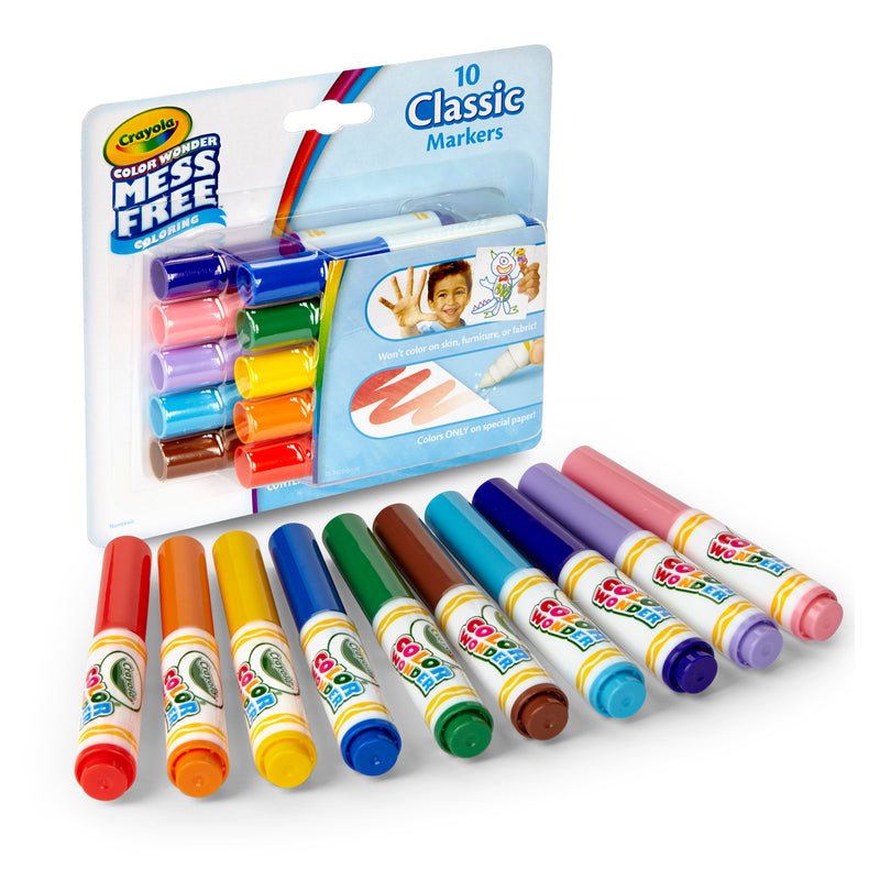 10ct Color Wonder Mini Markers Classic Colors Washable