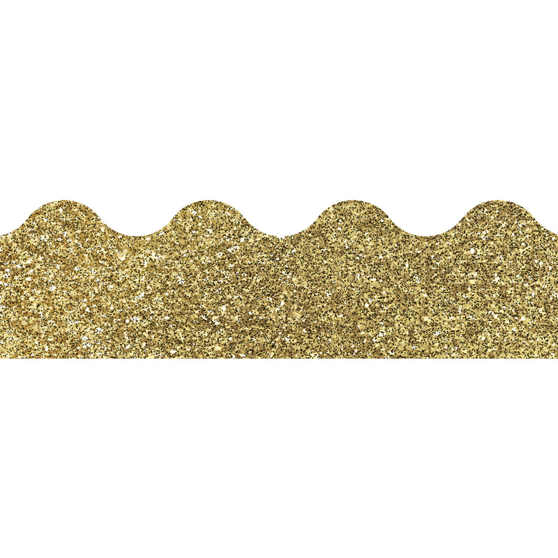 Gold Glitter Scalloped Borders Sparkle And Shine