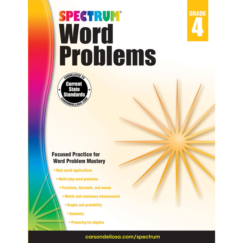 Spectrum Gr4 Word Problems Workbook