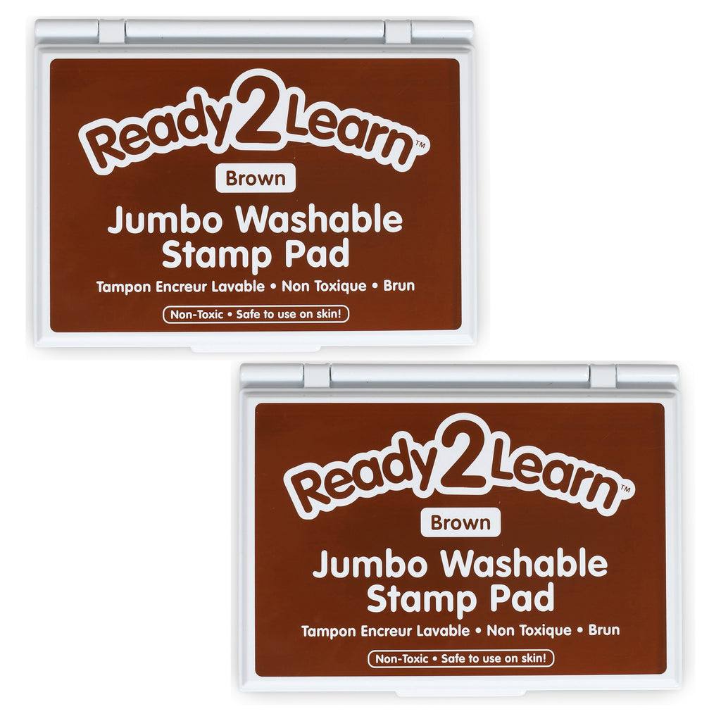 Jumbo Washable Stamp Pad - Brown - Pack of 2