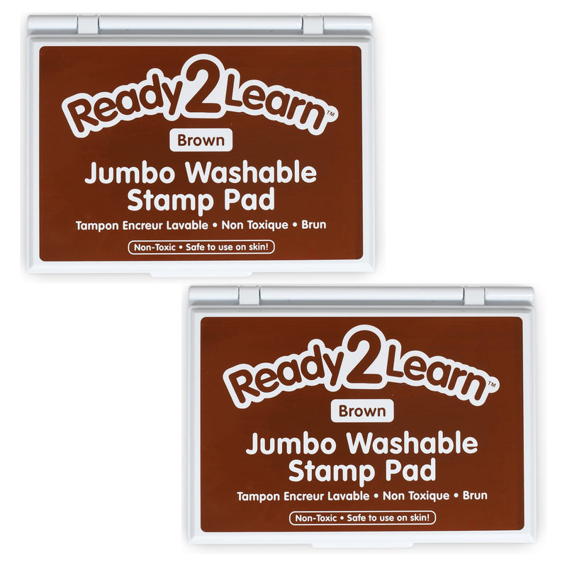 Jumbo Washable Stamp Pad - Brown - Pack of 2