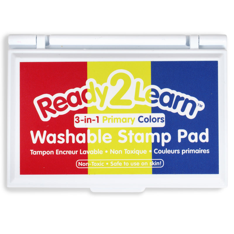 Washable Stamp Pad 3-in-1 - Primary Colors - Red, Yellow & Blue - Pack of 3