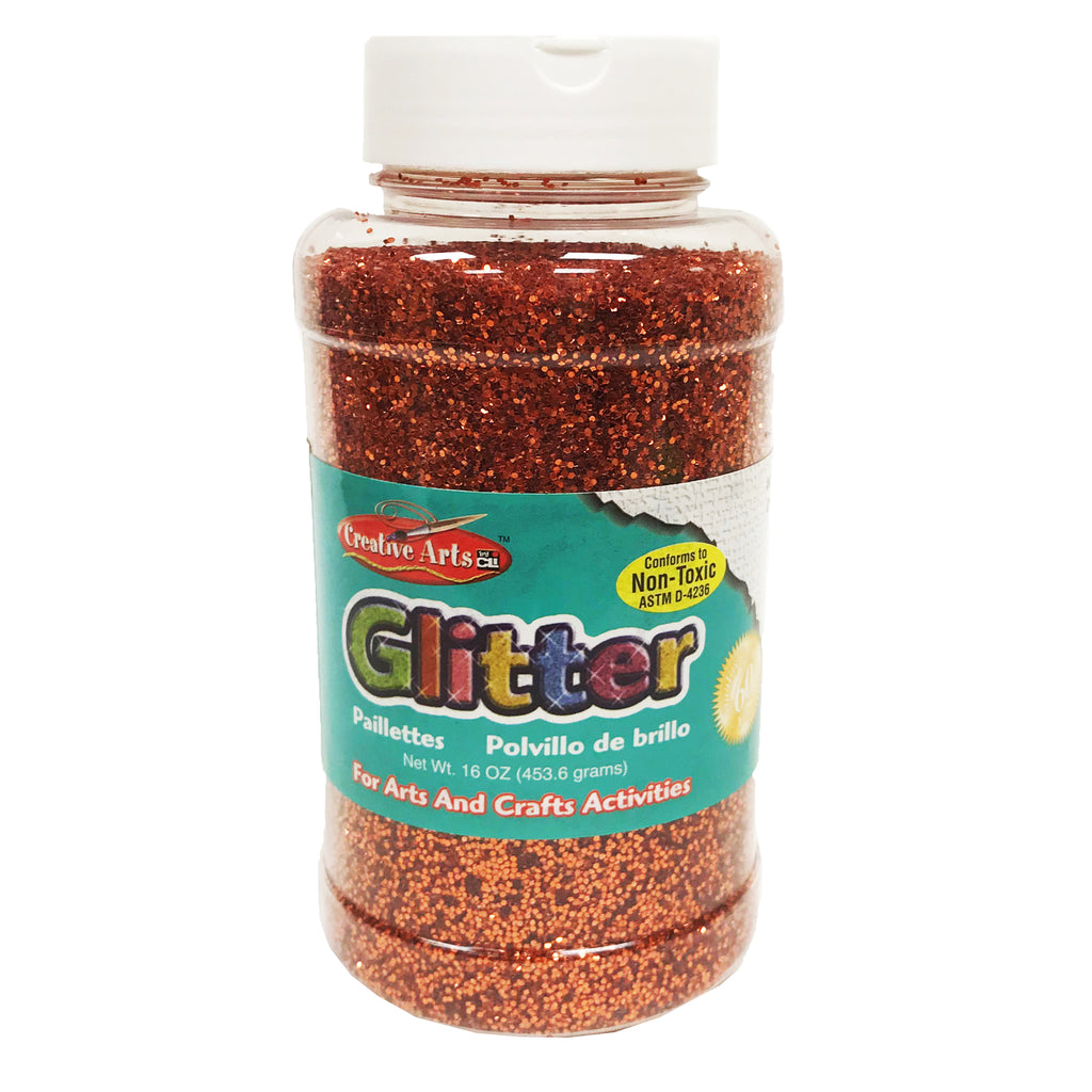 Glitter 16 Oz Bottle Orange
