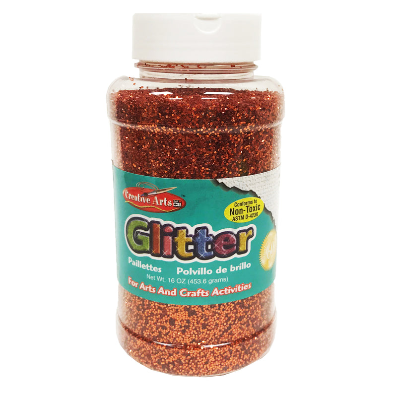 Glitter 16 Oz Bottle Orange