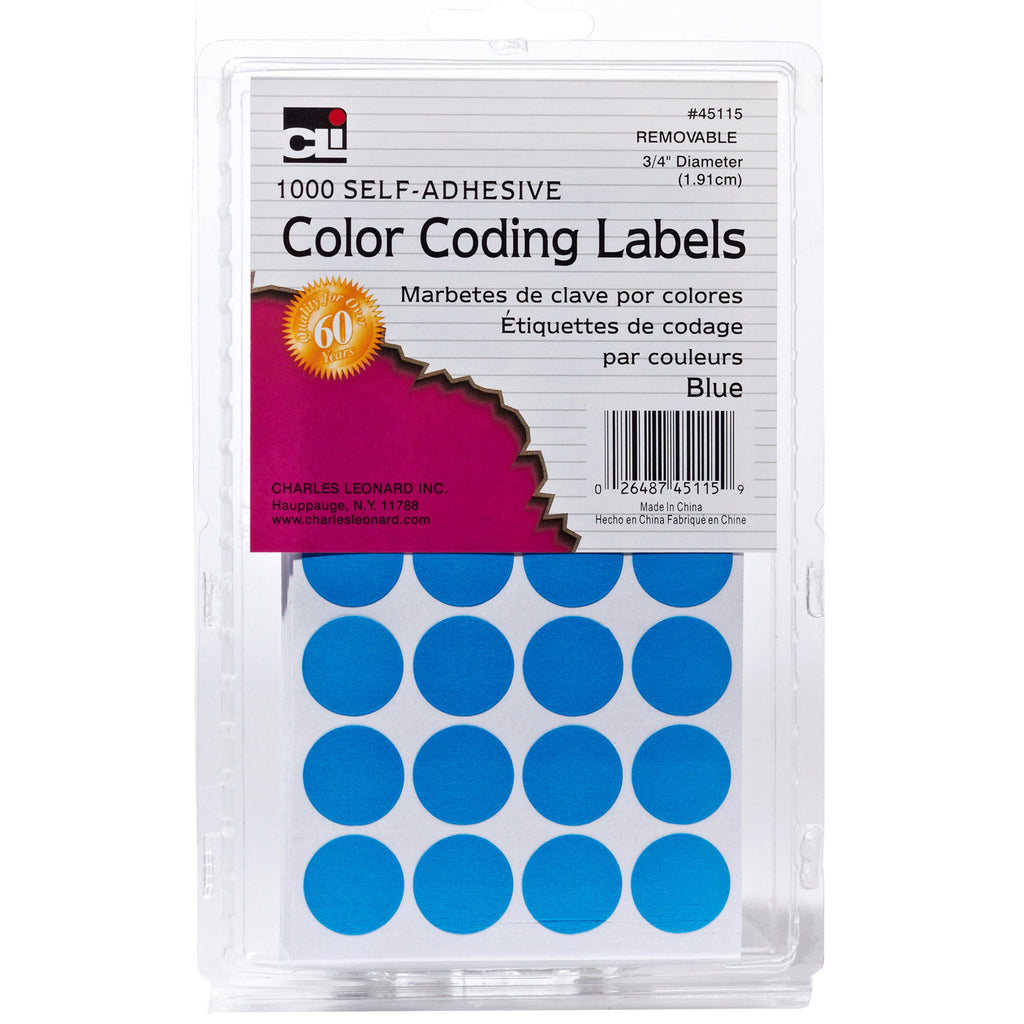 Color Coding Labels Blue 3-4in