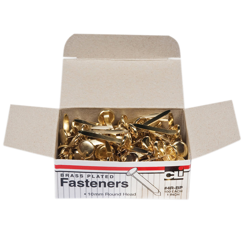 Brass Paper Fasteners 1in 100-box