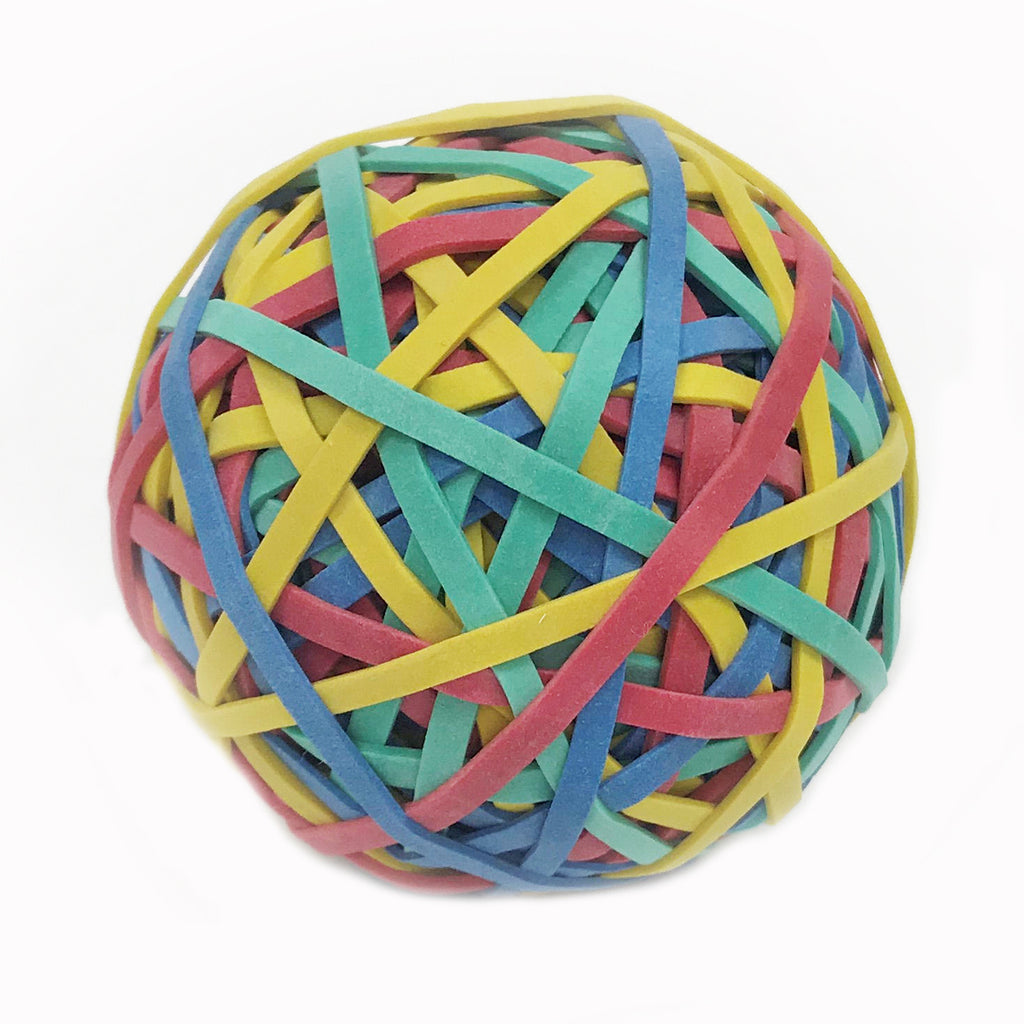 Rubber Bands - Ball (2.95" x 1-8") - Assorted Colors, 1 Each