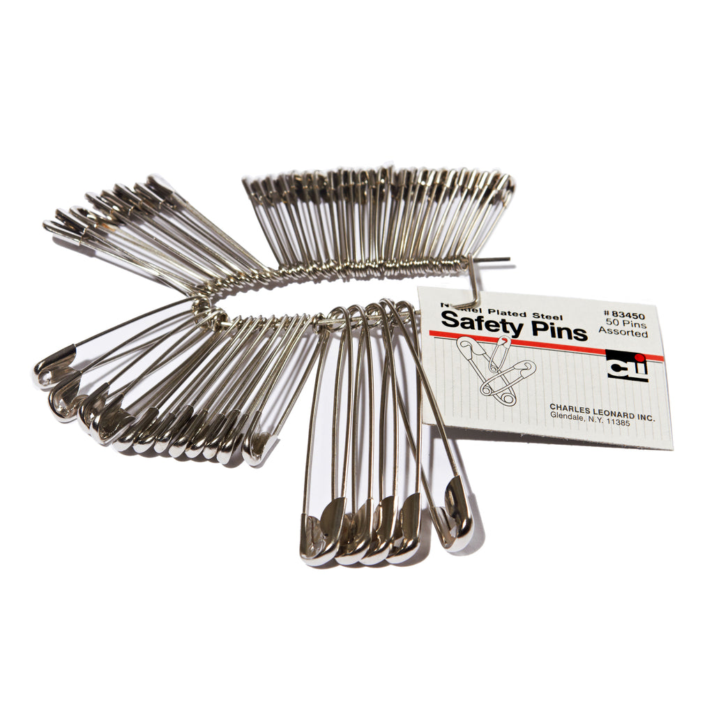 Safety Pins Assorted Sizes 50pk