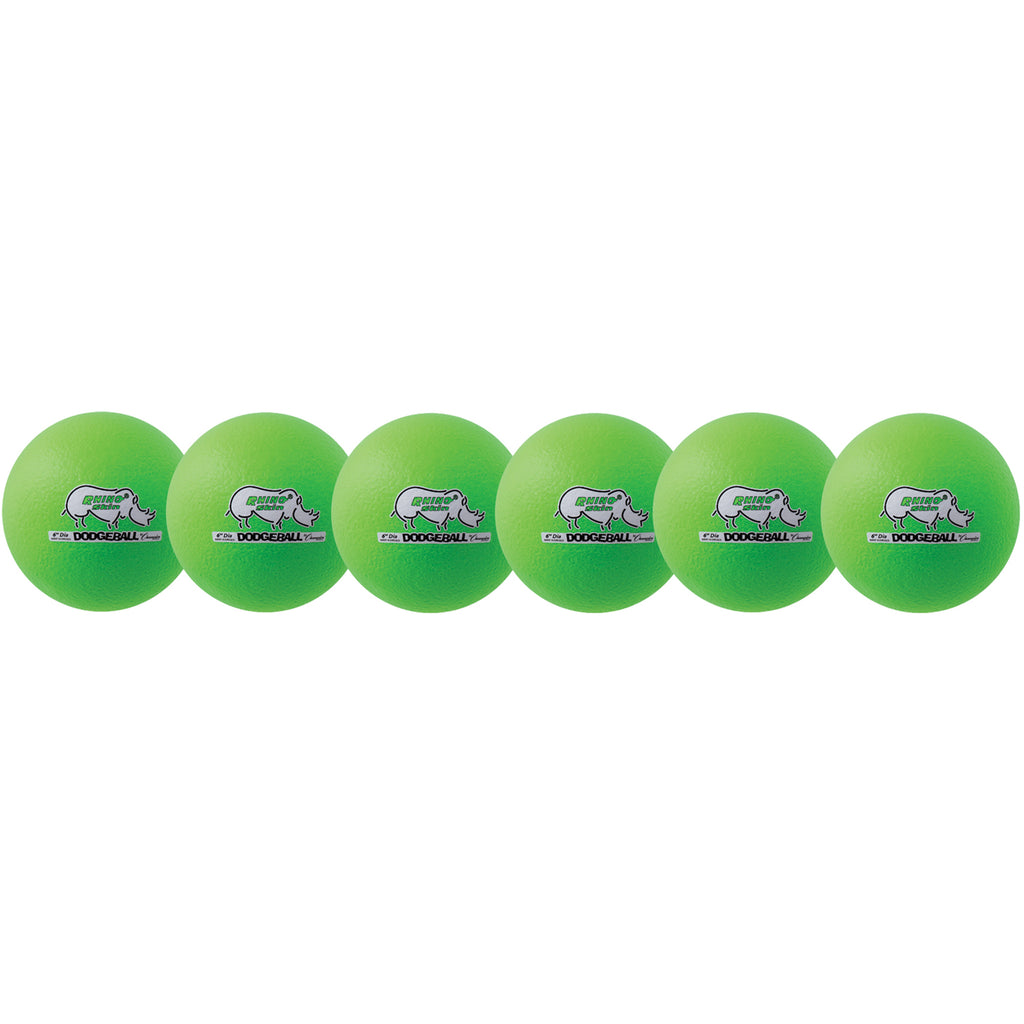 Dodgeball Set-6 Rhino Skin Green