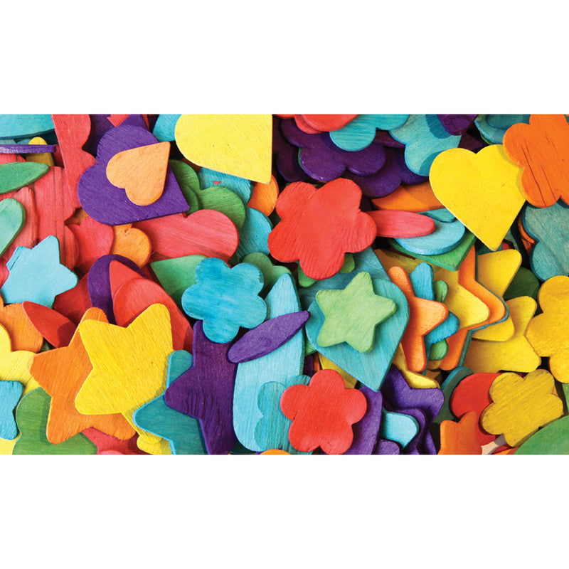 Wood Party Shapes 200 Pcs