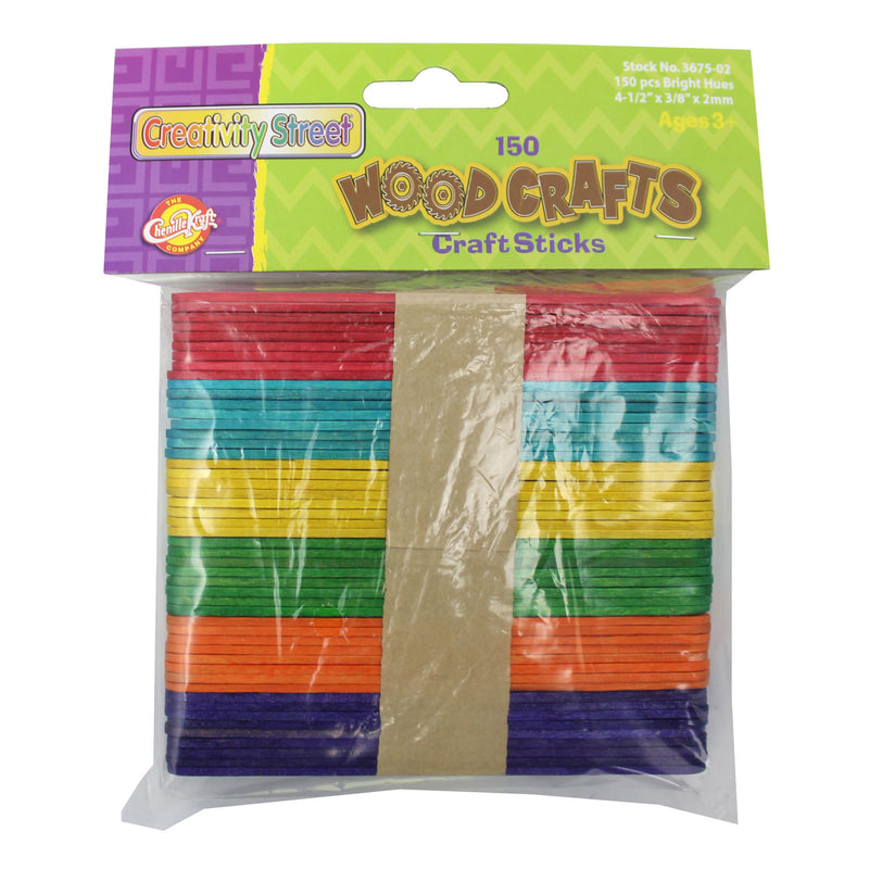 Craft Sticks Bright Hues 150-pk