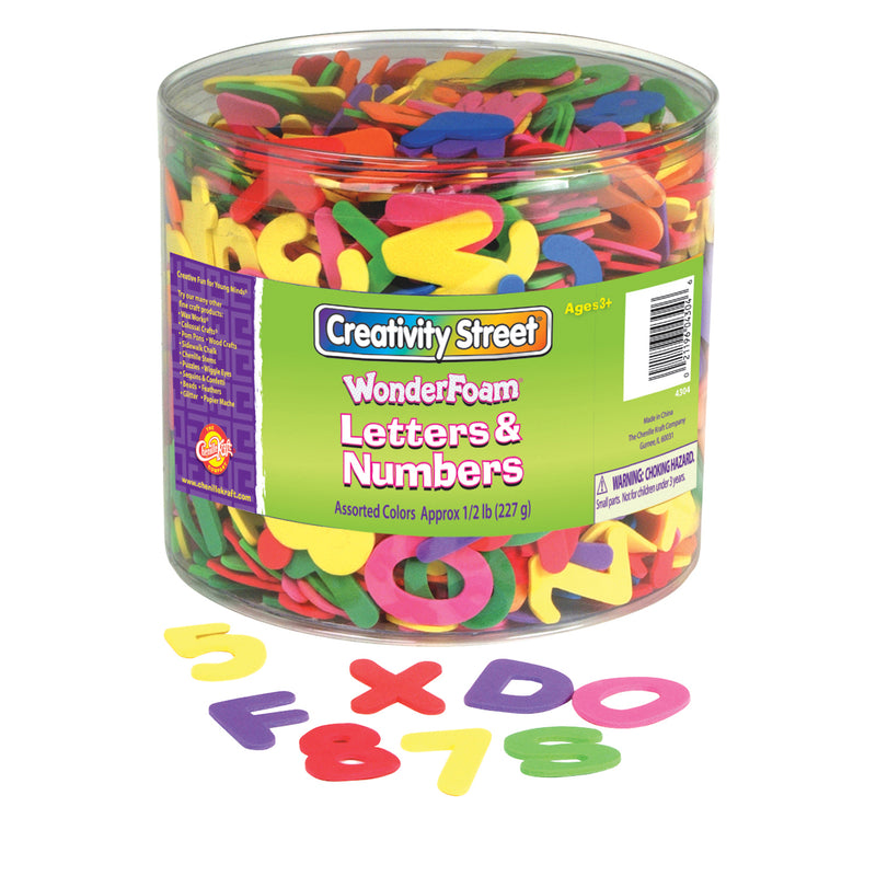 Wonderfoam Letters & Numbers Tub 1-2 Lb