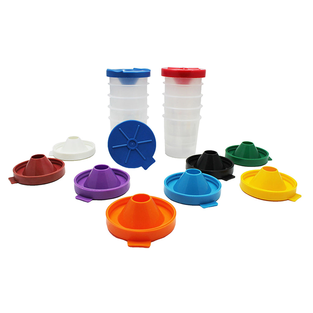 No Spill Paint Cups 10-pk Dual Lid Storage Cups