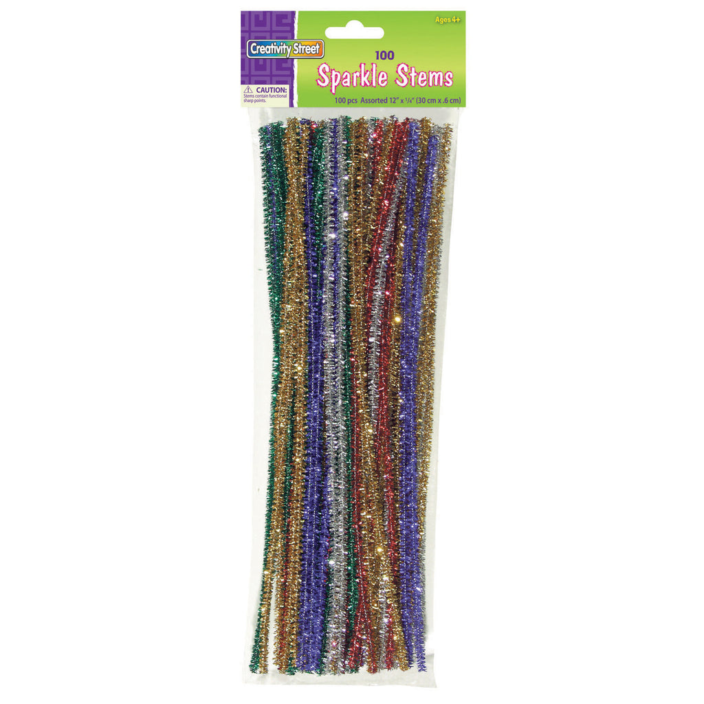 Stems Assorted 12in Sparkle 100-pk